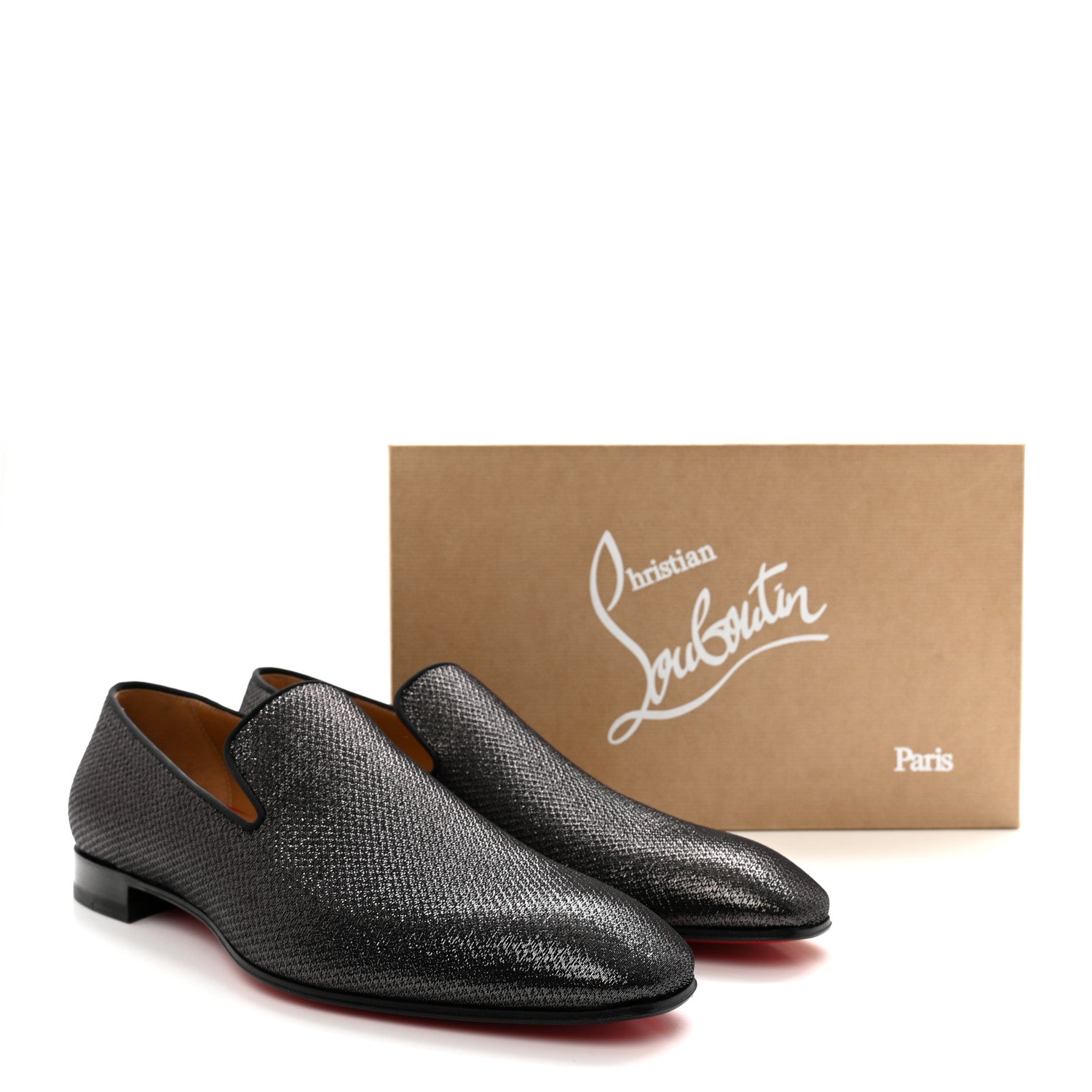 Christian Louboutin Lurex Mens Dandelion Musichall Flat Loafers 44 Black 11 of 11