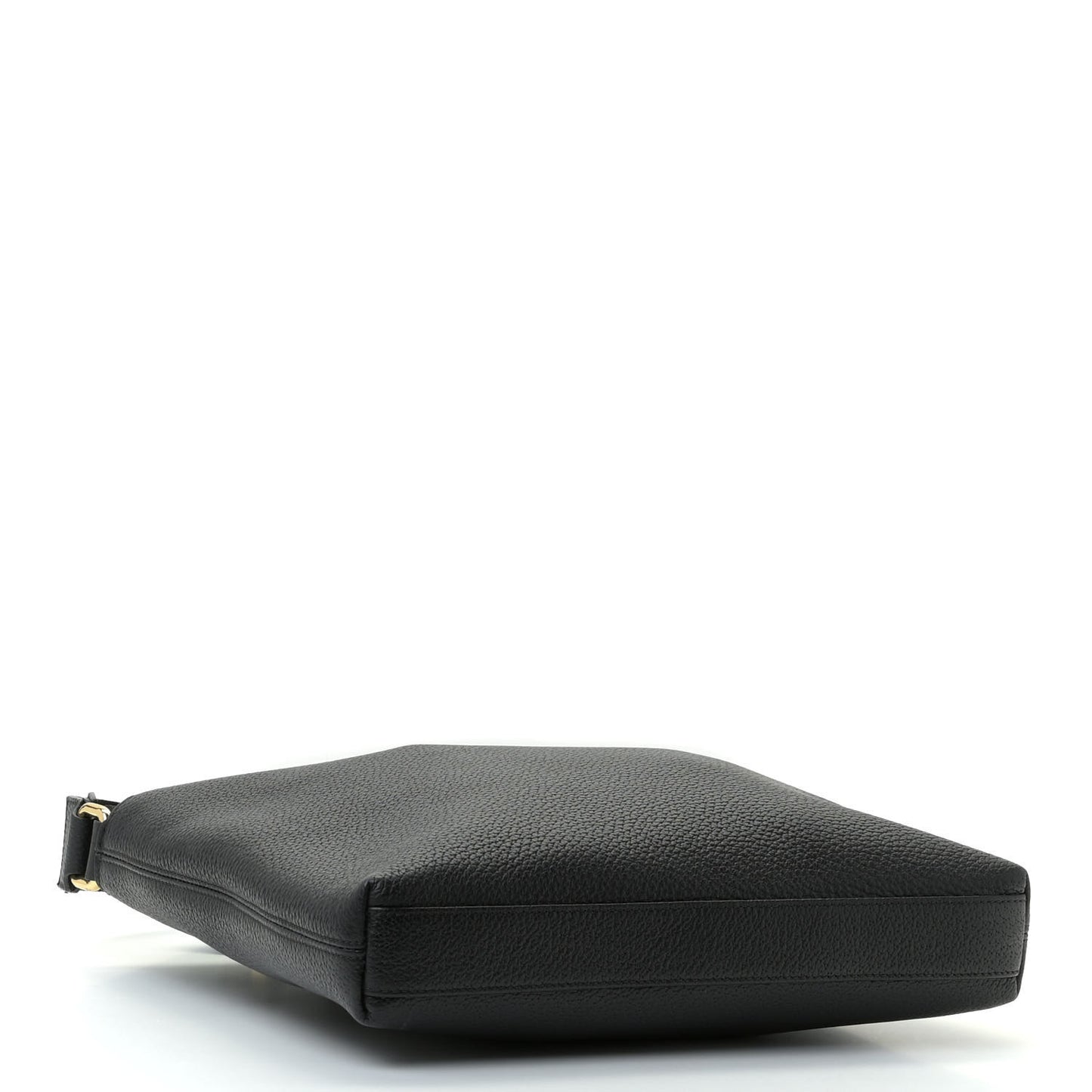 Grained Calfskin Medusa Messenger Bag Black