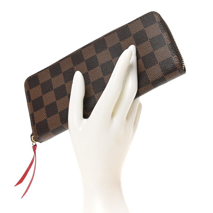 Louis Vuitton Damier Ebene Clemence Wallet Cherry 2 of 8