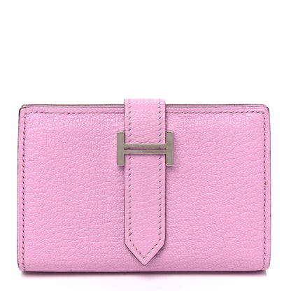 Hermes Chevre Mysore Mini Bearn Wallet Mauve Sylvestre 1 of 4