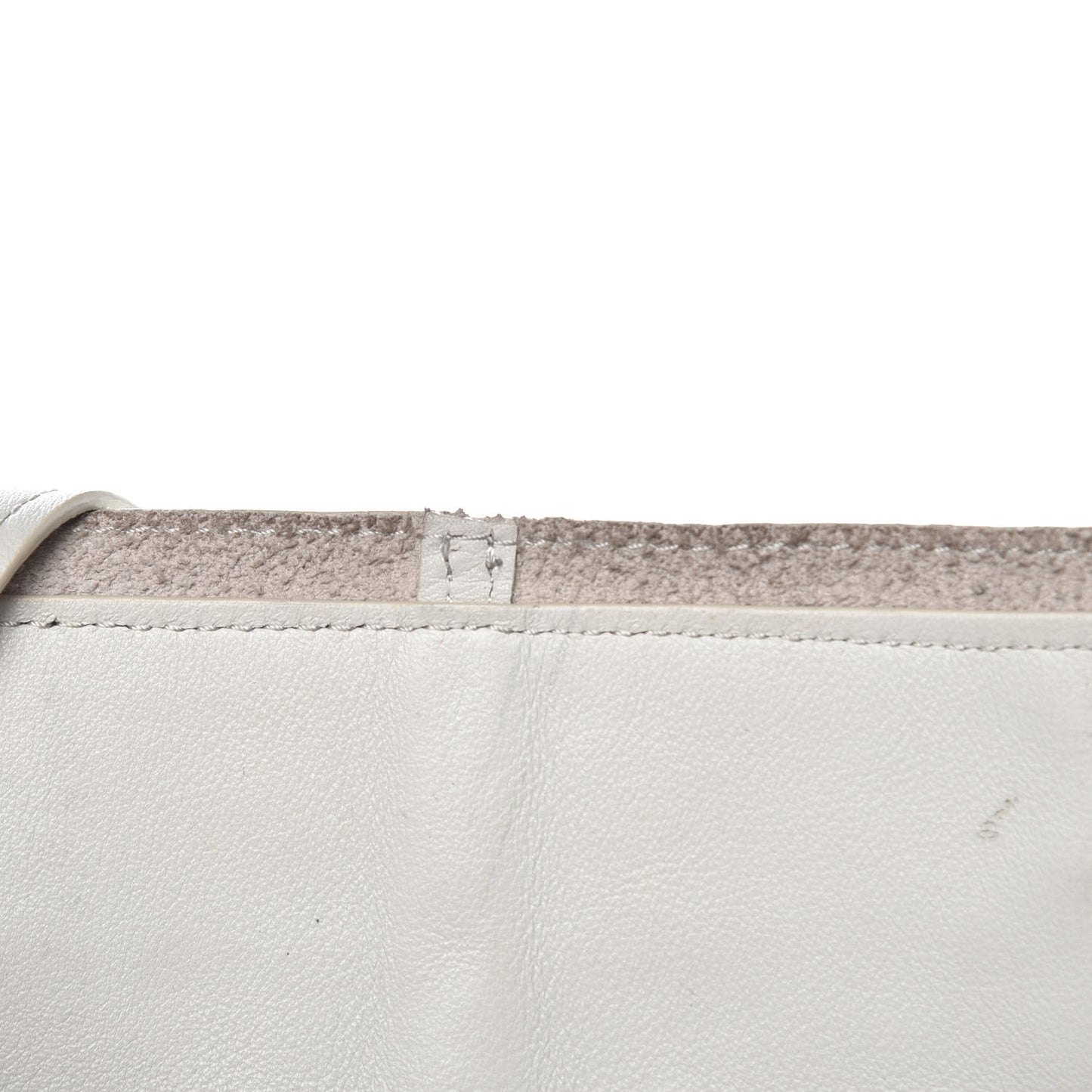 Pebbled Calfskin Prisma Skeletal Tote White