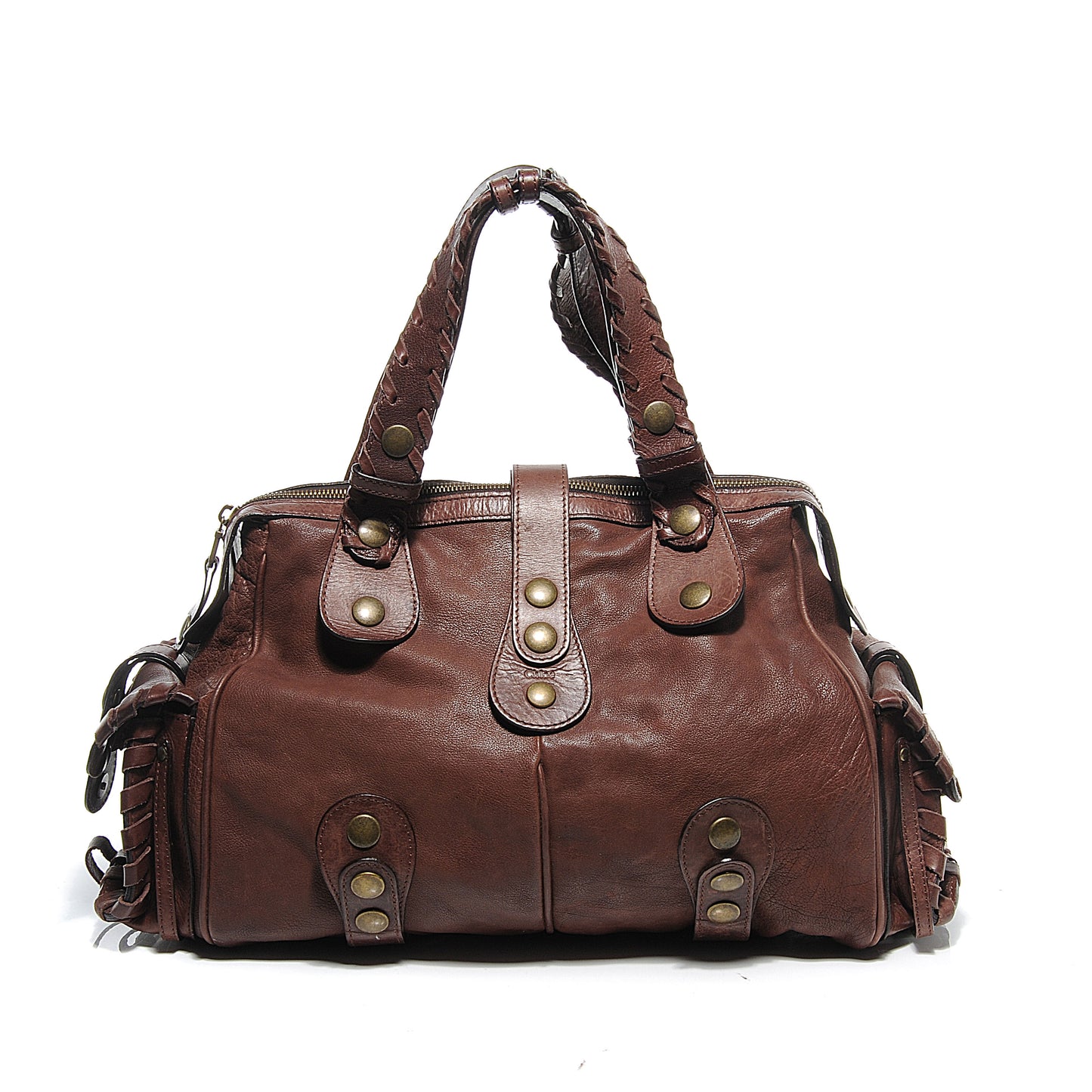 Calfskin Large Silverado Frame Bag Chocolate