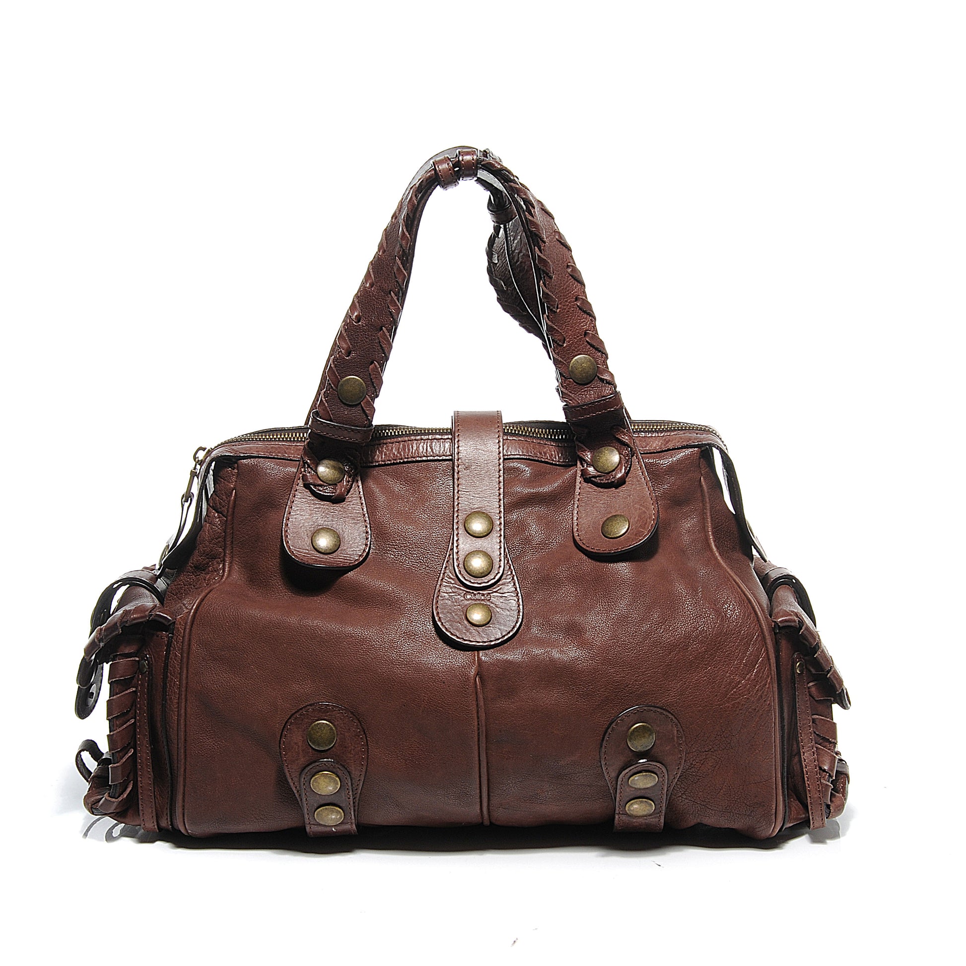 Chloe Calfskin Large Silverado Frame Bag Chocolate 6 of 9