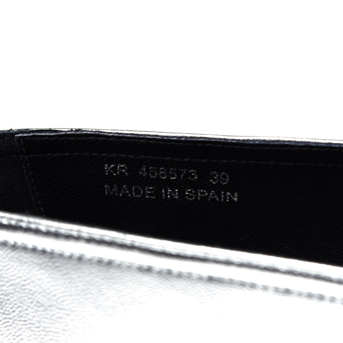 Metallic Lambskin Monogram Espadrilles 39 Silver