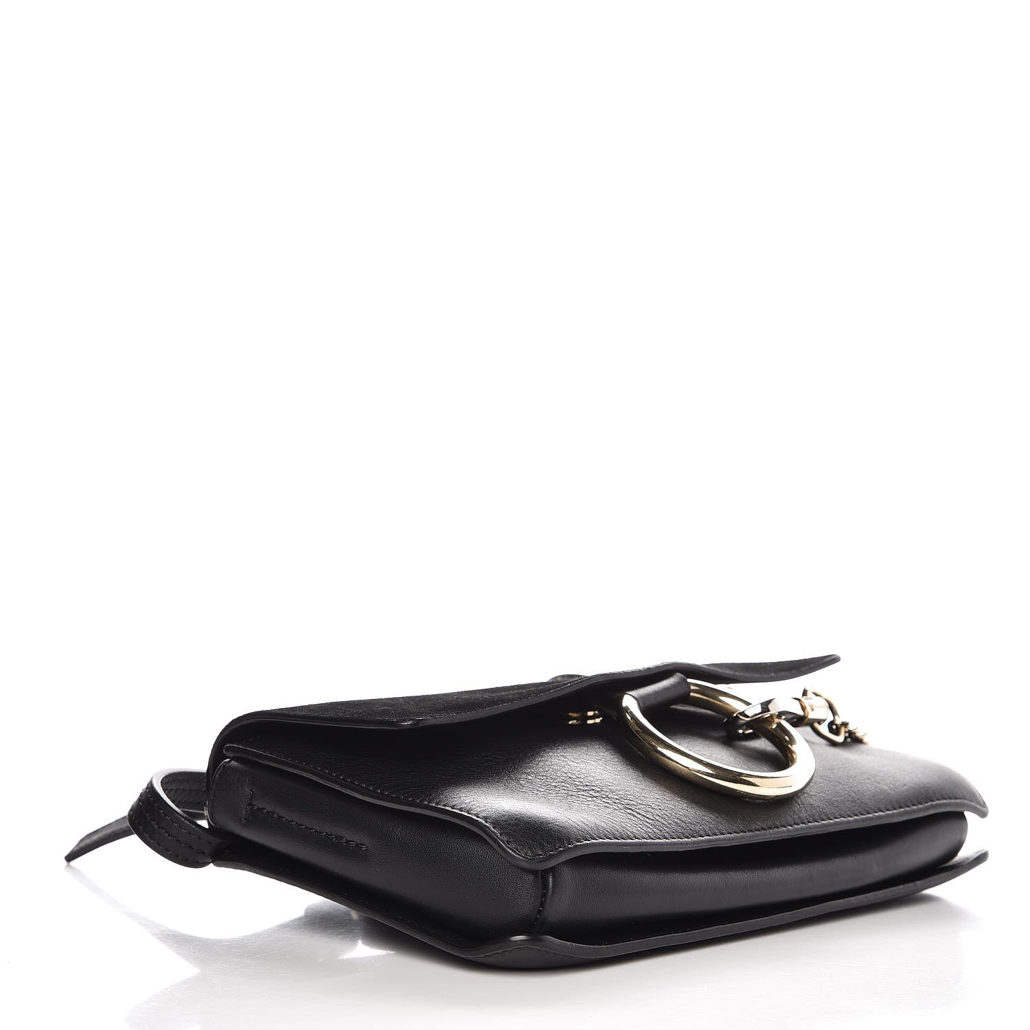 Chloe Suede Calfskin Small Faye Shoulder Bag Black 4 of 8