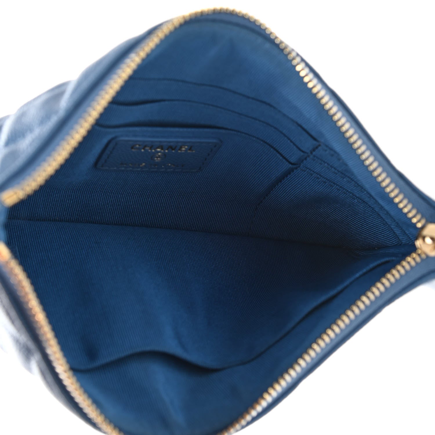 Chanel Caviar Quilted Small Pouch Blue 5 of 7
