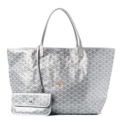 Goyard Goyardine Precious Metals Saint Louis GM Silver 1 of 8