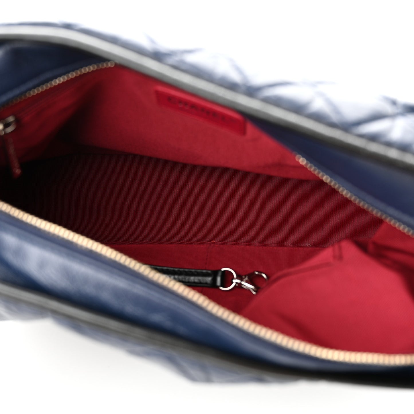 Aged Calfskin Quilted Large Gabrielle Hobo Navy Black