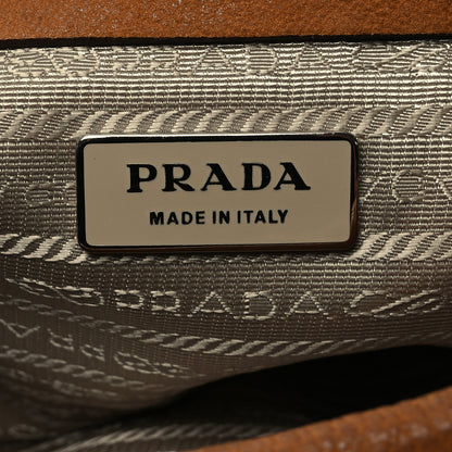 Prada Vitello Foldover Pushlock Flap Shoulder Bag Sughero 7 of 16