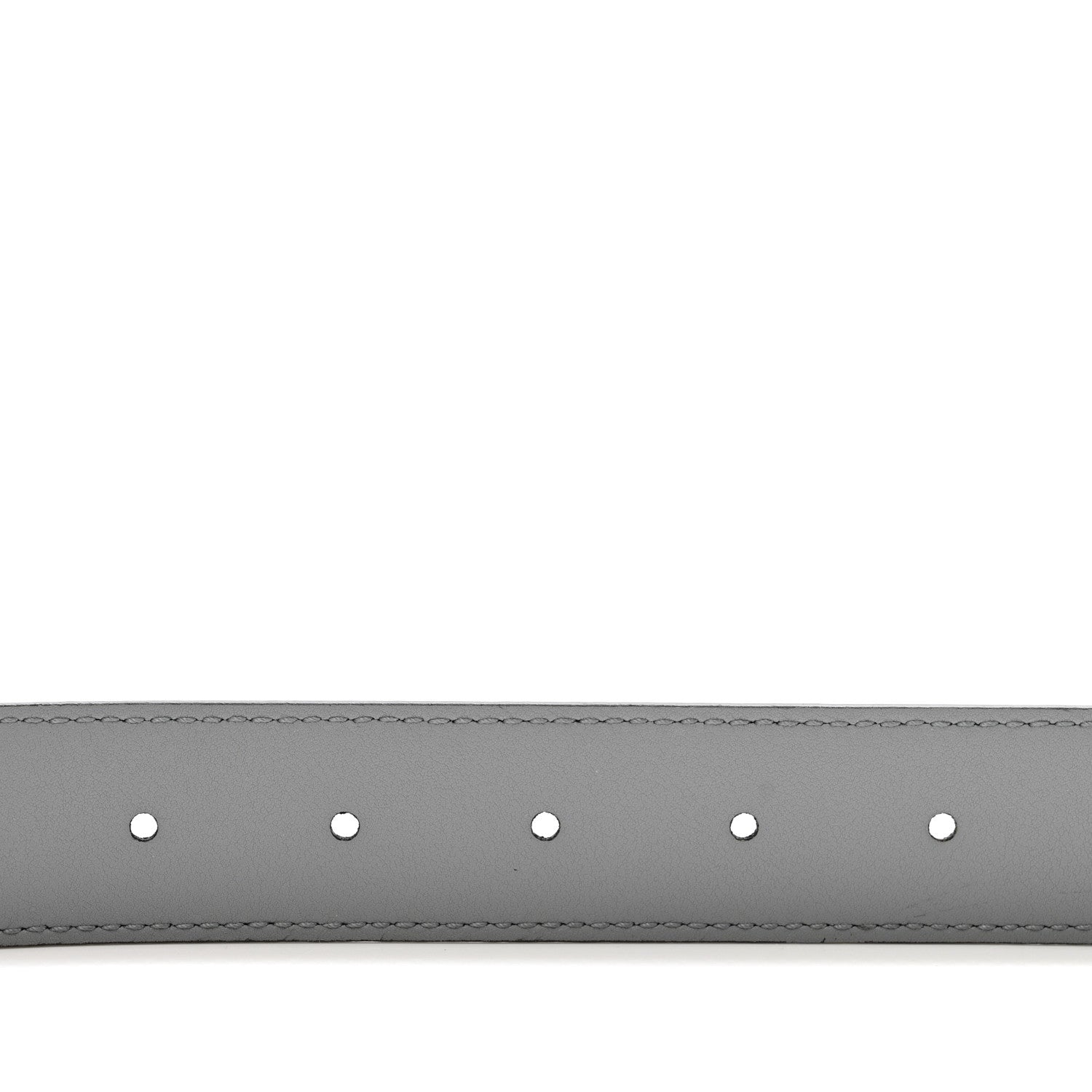 Gucci Azalea Calfskin Enamel Monochrome Double G 30mm Belt 100 40 Deep Grey 4 of 4