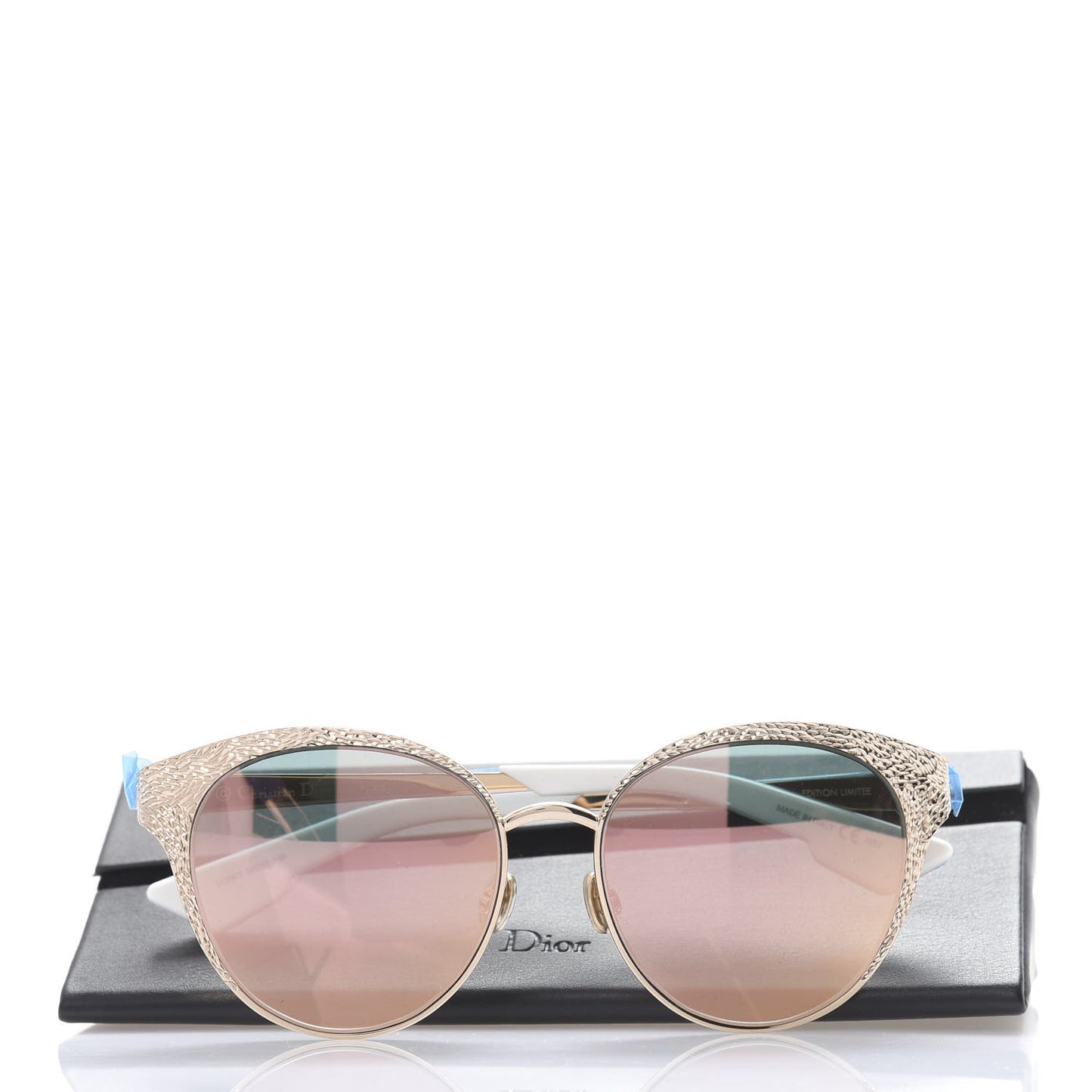 Metal Mirrored Unique Limited Edition Sunglasses Gold