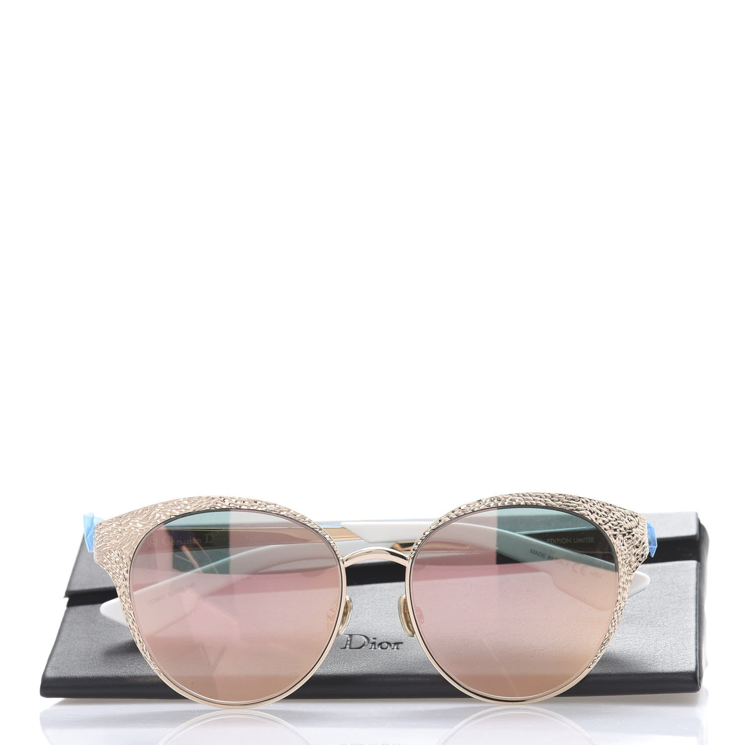 Christian Dior Metal Mirrored Unique Limited Edition Sunglasses Gold 8 of 8