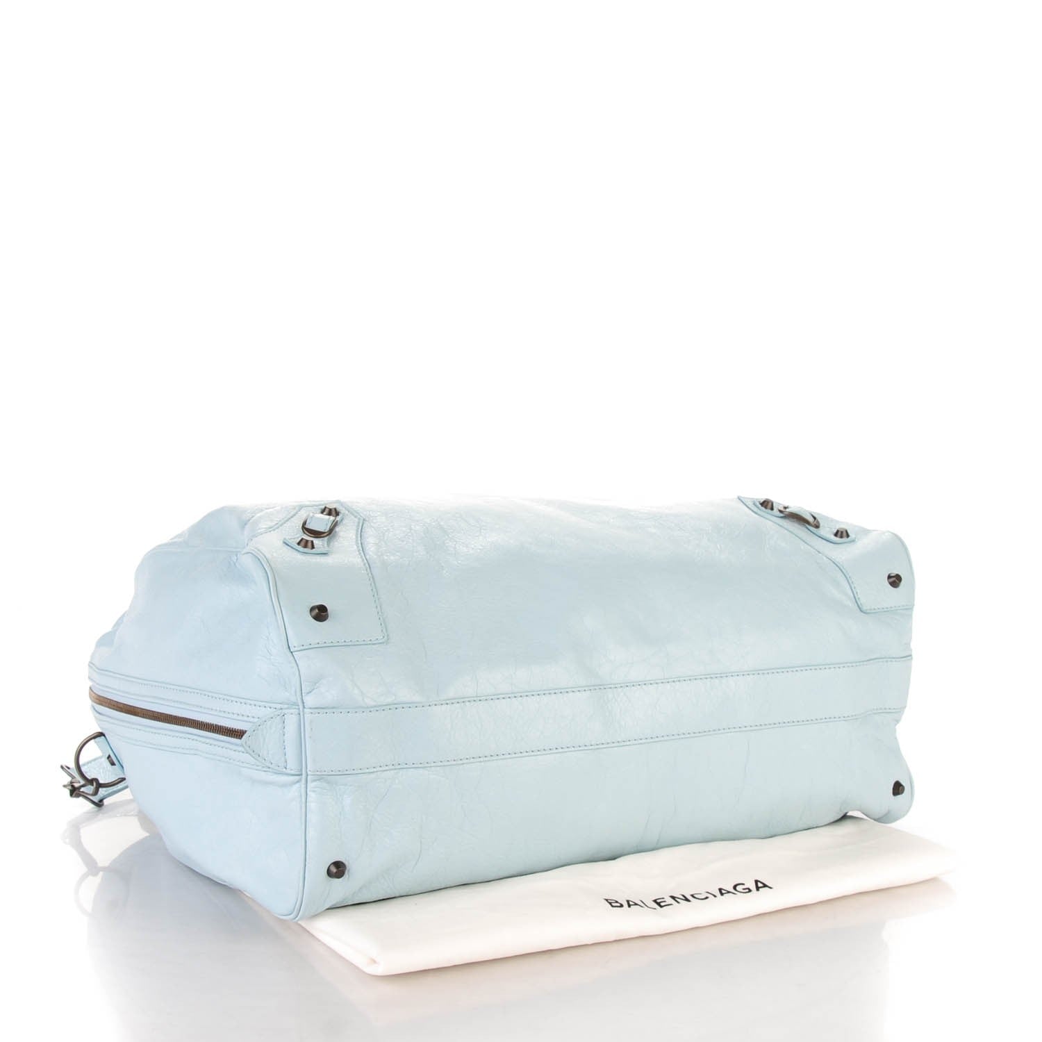 Balenciaga Agneau 24Hour Voyage Travel Bag Bleu Dragee 4 of 7