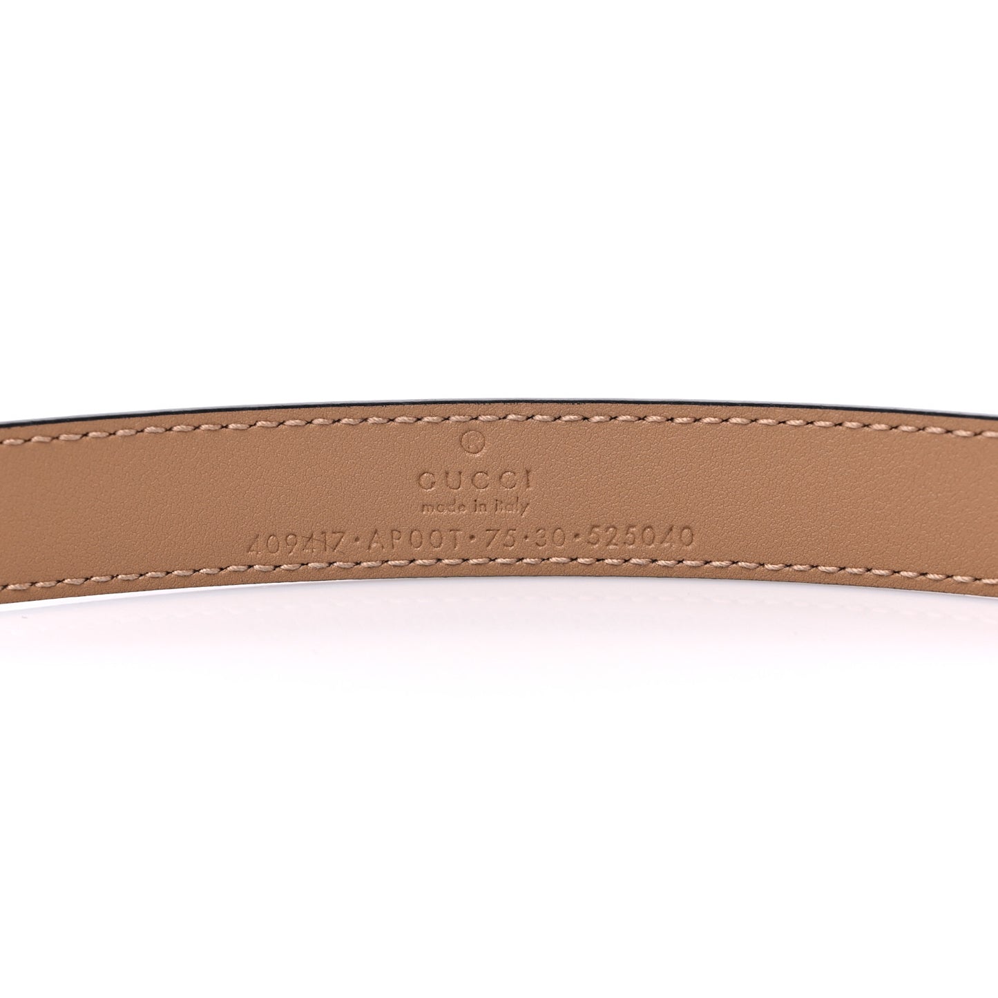 Moon Calfskin Double G 20mm Belt 75 30 Natural Tan