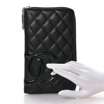 Chanel Calfskin Cambon Zip Around Organizer Wallet Black 2 of 11