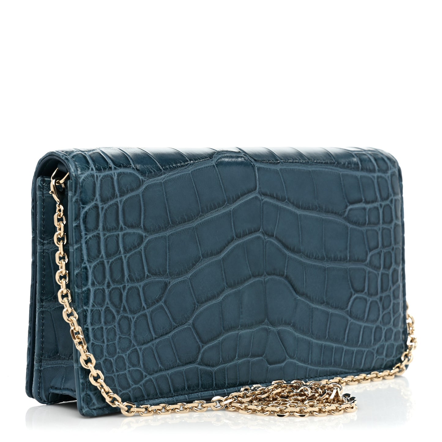 Alligator Lady Dior Pouch Blue