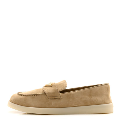 Prada Suede Saint Tropez Loafer 39 Ecru 1 of 8