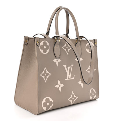 Louis Vuitton Empreinte Monogram Giant Onthego MM Tourterelle Creme 3 of 9