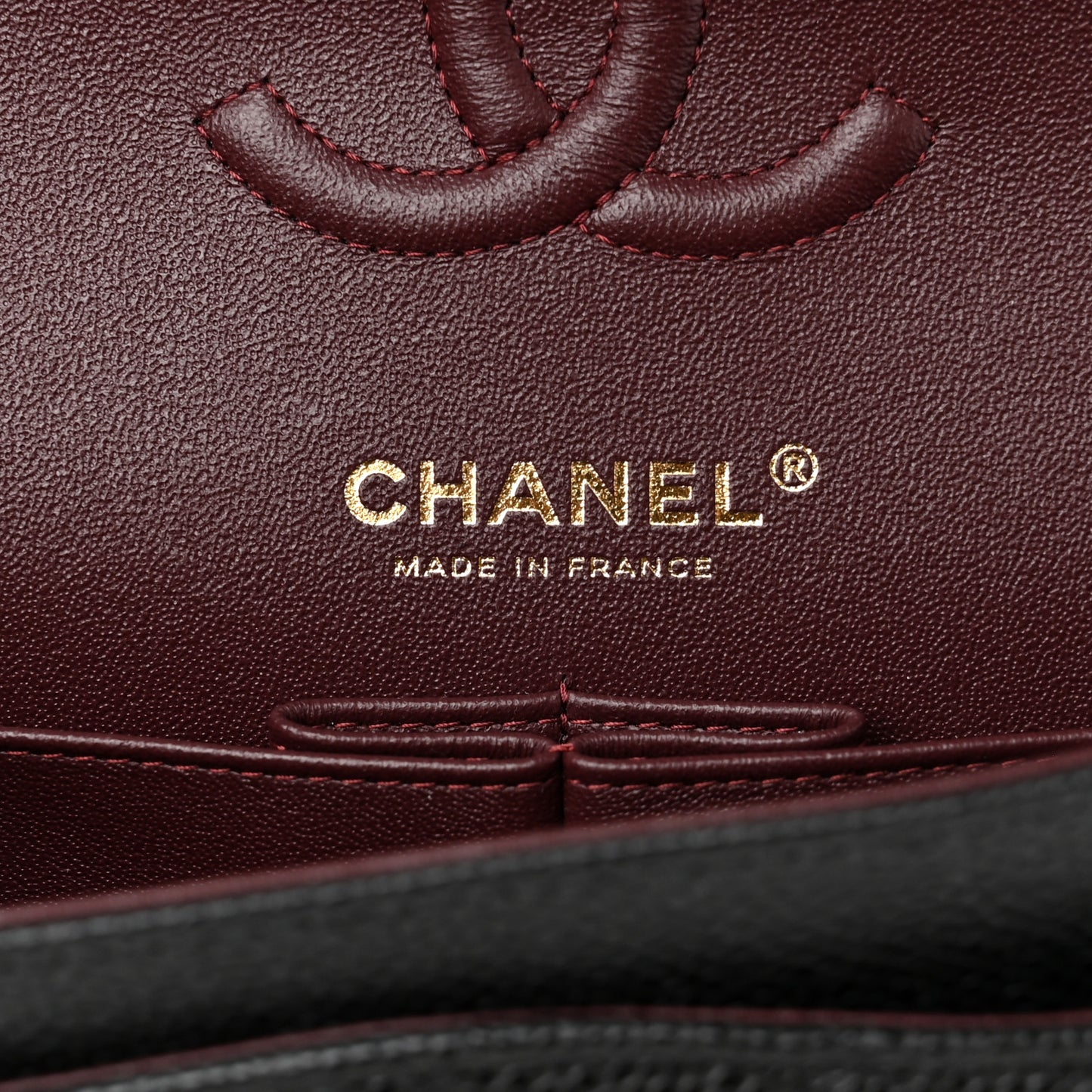 Caviar Quilted Small Double Flap Black