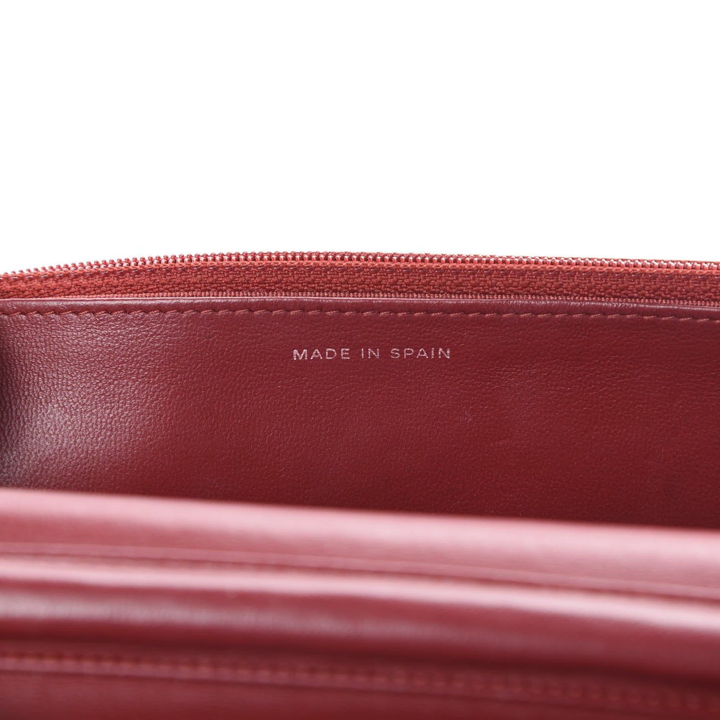 Lambskin Quilted Wallet on Chain WOC Red