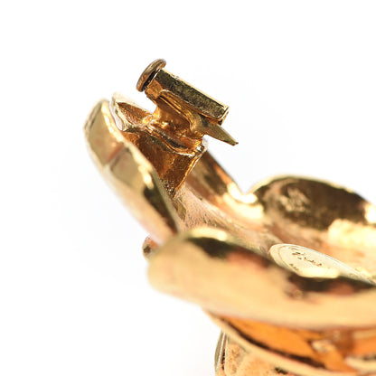 Chanel Camellia Brooch Gold 4 of 5