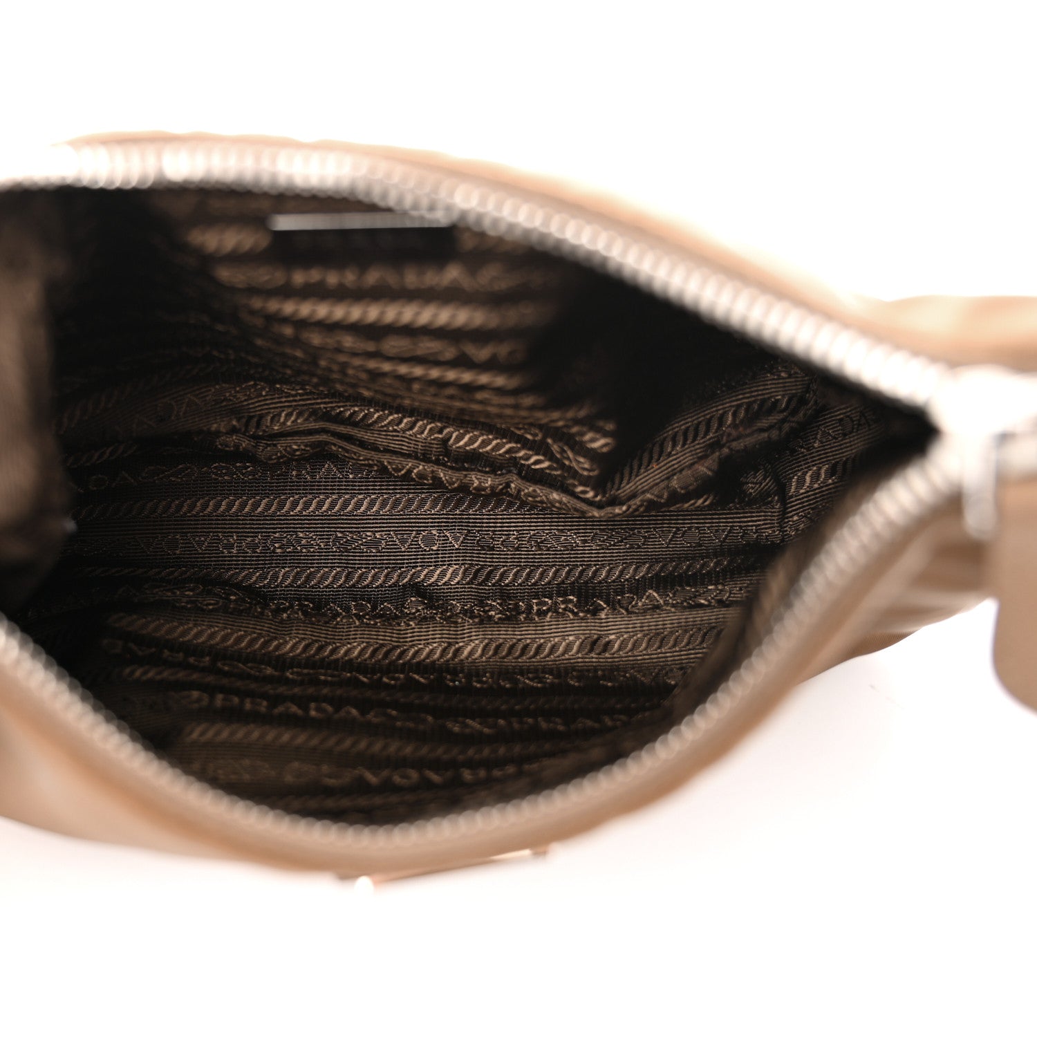 Prada Tessuto Nylon Saffiano Re-Edition 2005 Shoulder Bag Cacao 5 of 12