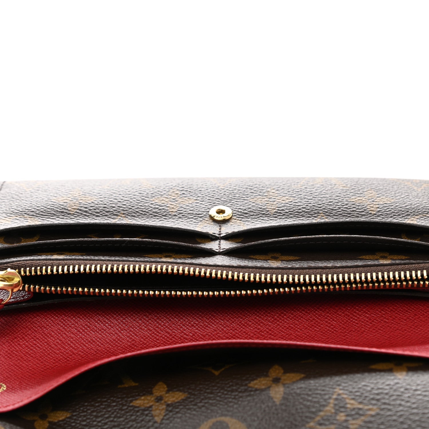 Louis Vuitton Monogram Emilie Wallet Rouge 8 of 10