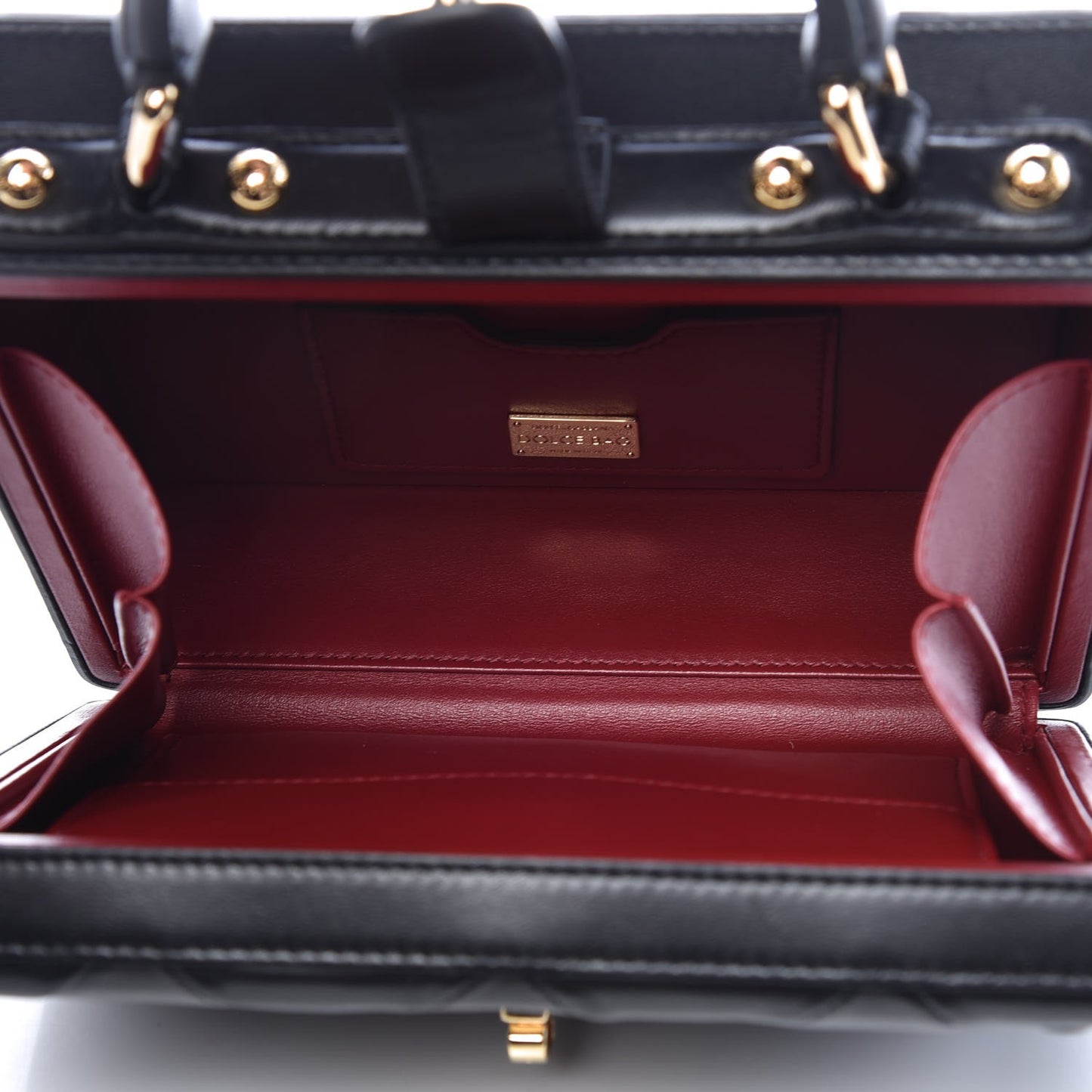 Lambskin Quilted Box Bag Black