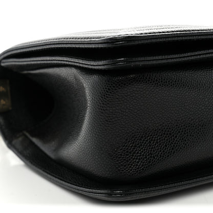 Chanel Caviar Chevron Quilted Medium Boy Flap Black 17 of 19