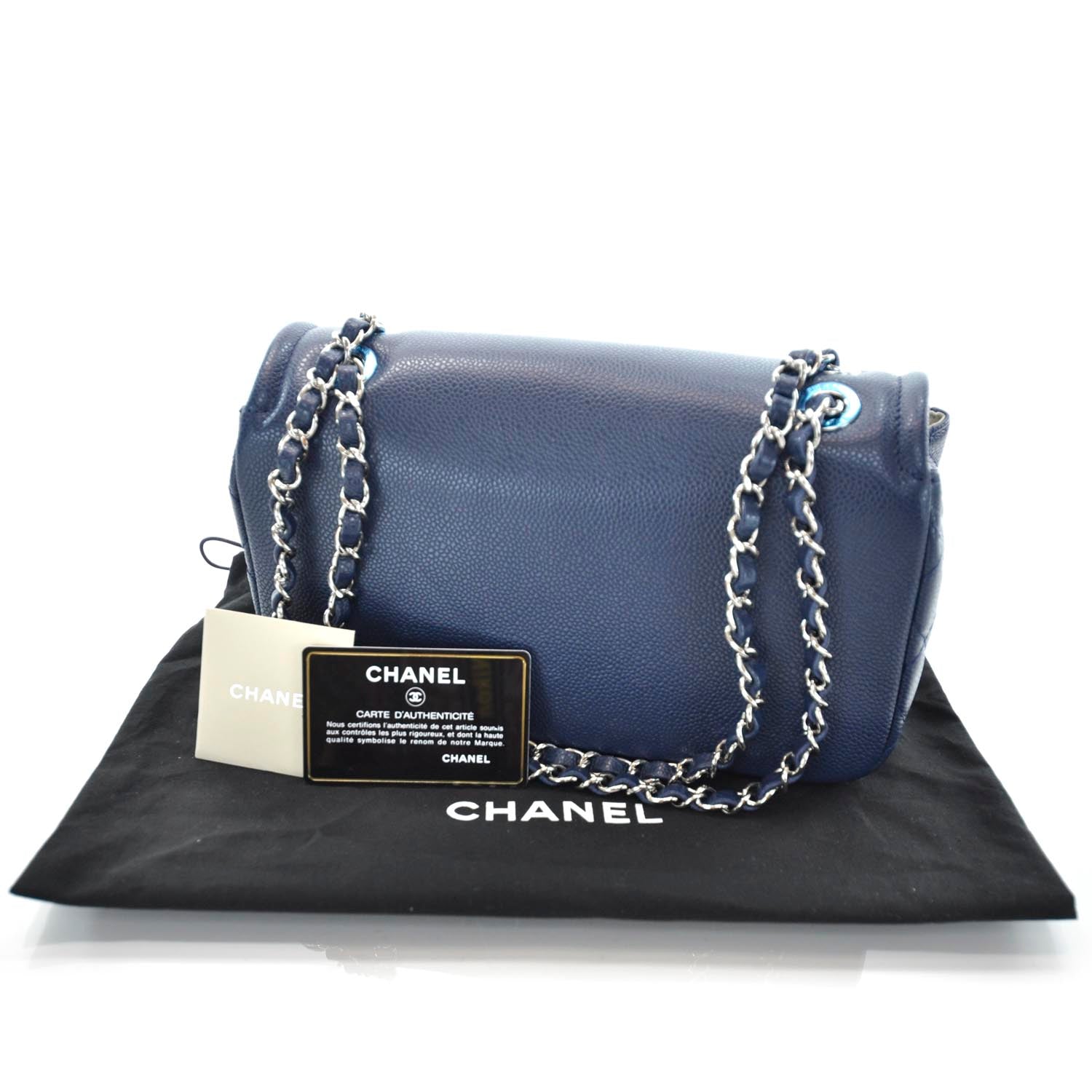 Chanel Caviar Timeless Medium Flap Navy 3 of 9