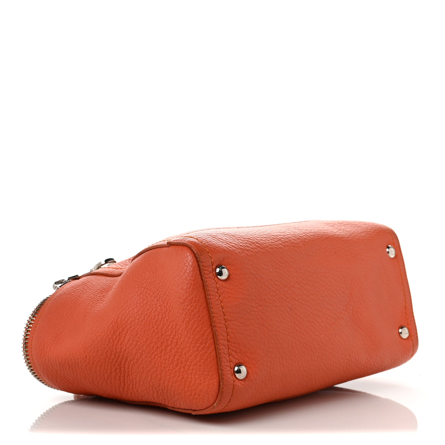 Salvatore Ferragamo Calfskin Small Verve Double Zip Tote Orange 3 of 8