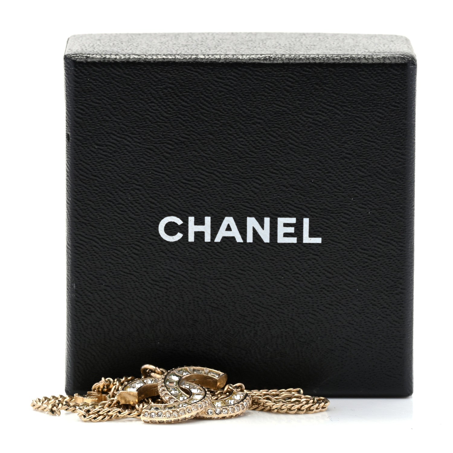 Chanel Baguette Crystal CC Necklace Gold 6 of 6