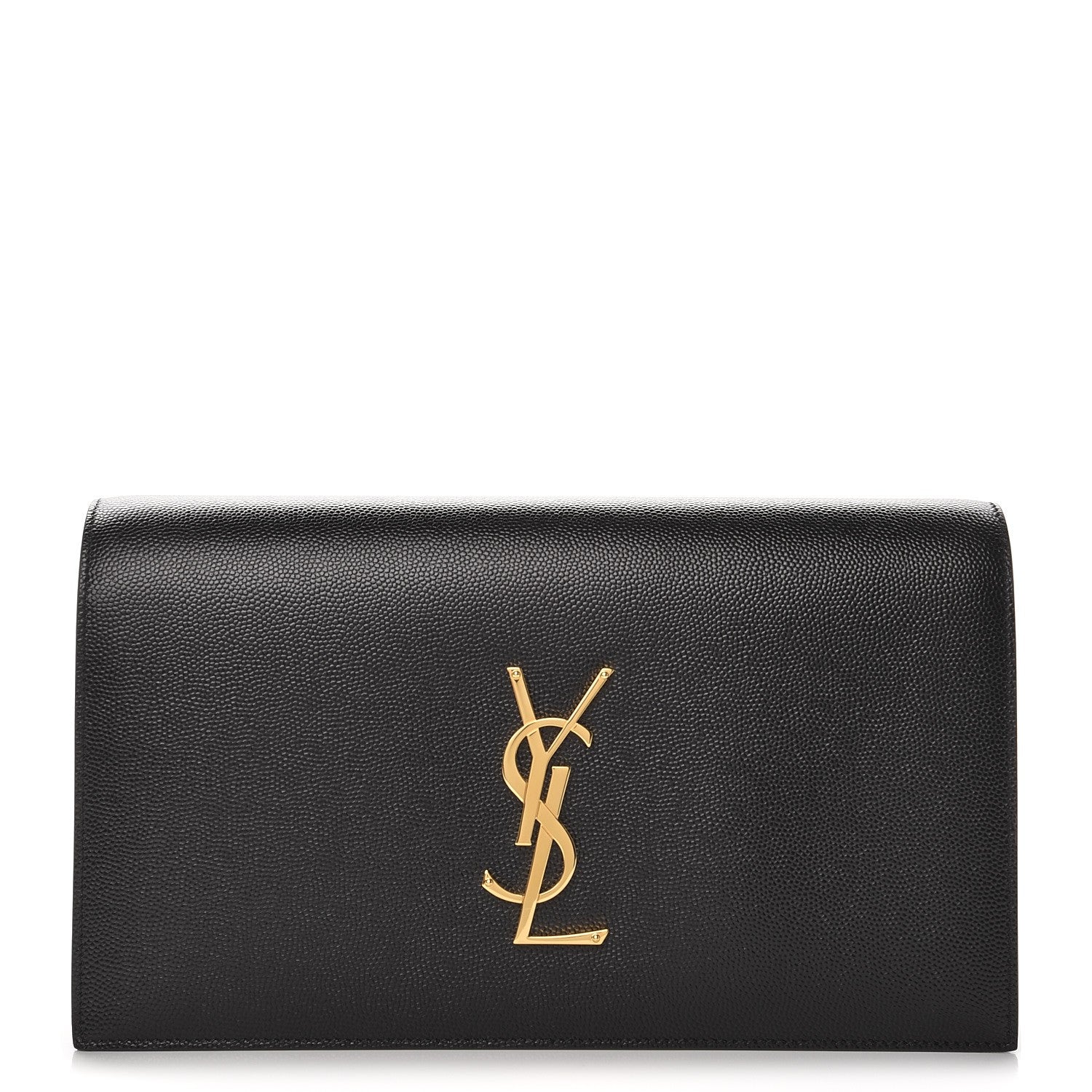 Saint Laurent Grain De Poudre Classic Monogram Kate Clutch Black 1 of 7