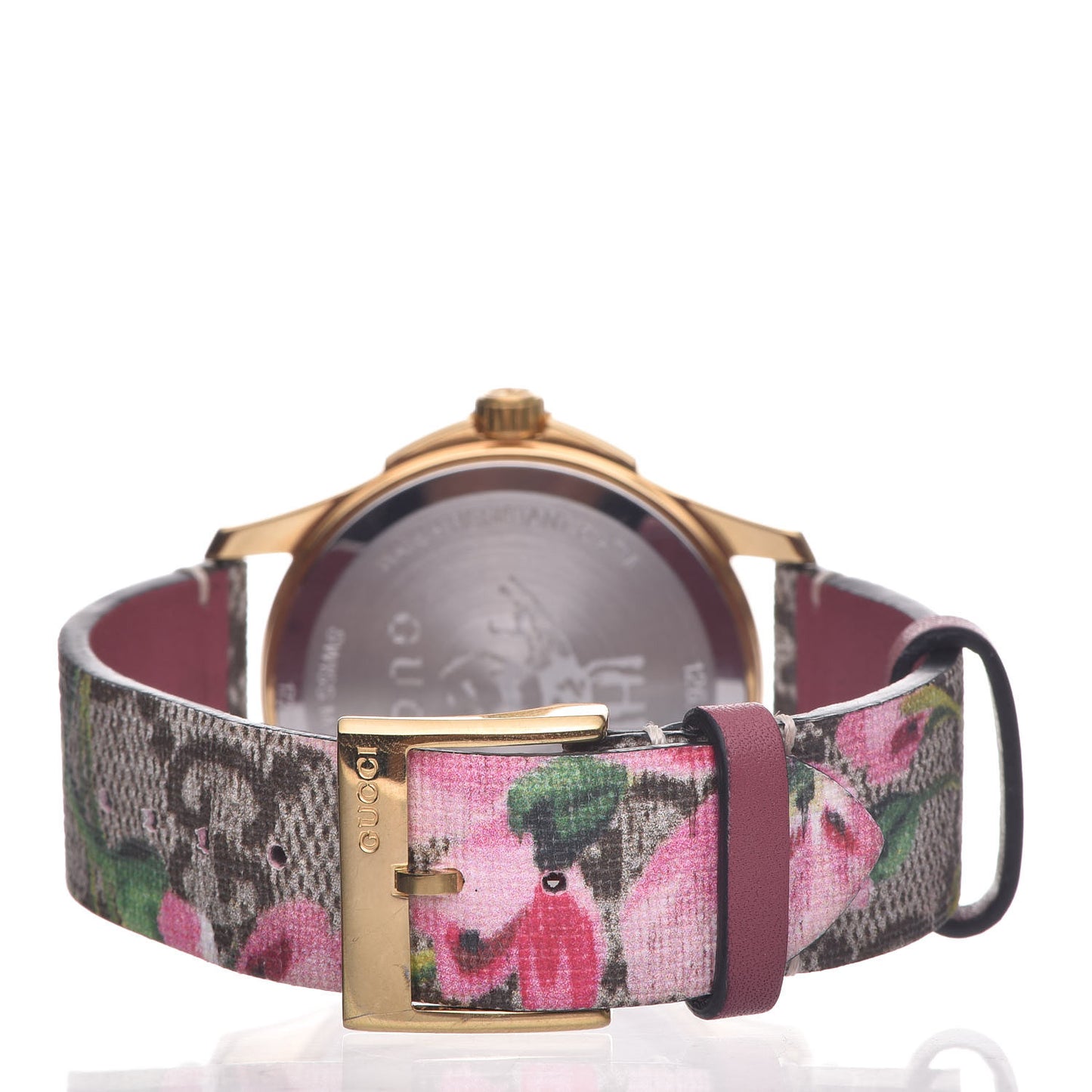 Stainless Steel Canvas 38mm G-Timeless Supreme GG Blooms Quartz Watch Brown