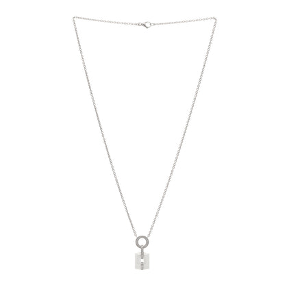 Chanel 18K White Gold Diamond Ceramic Ultra Drop Pendant Necklace White 3 of 5