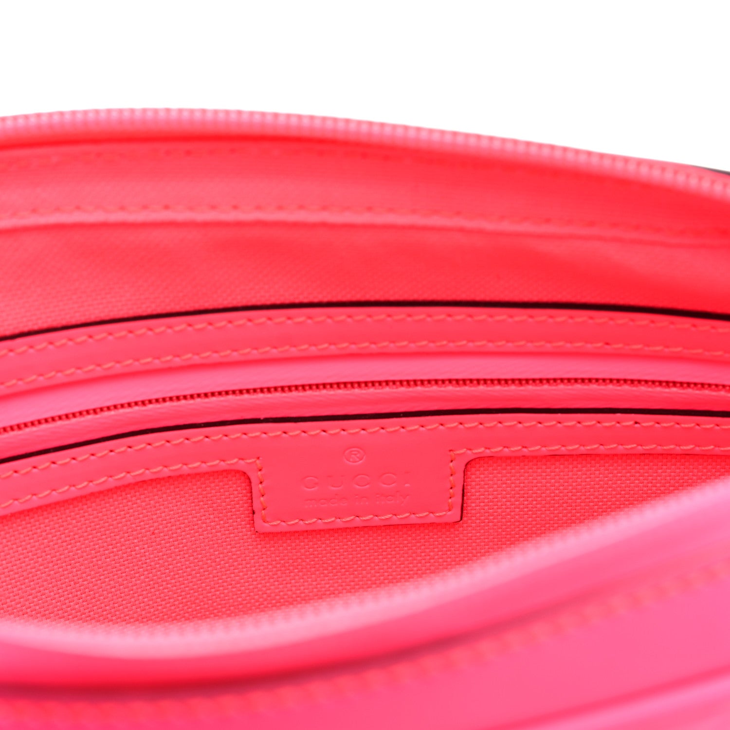 Gucci Rubber Effect Monogram GG Crossbody Bag Fluorescent Fuchsia 6 of 9