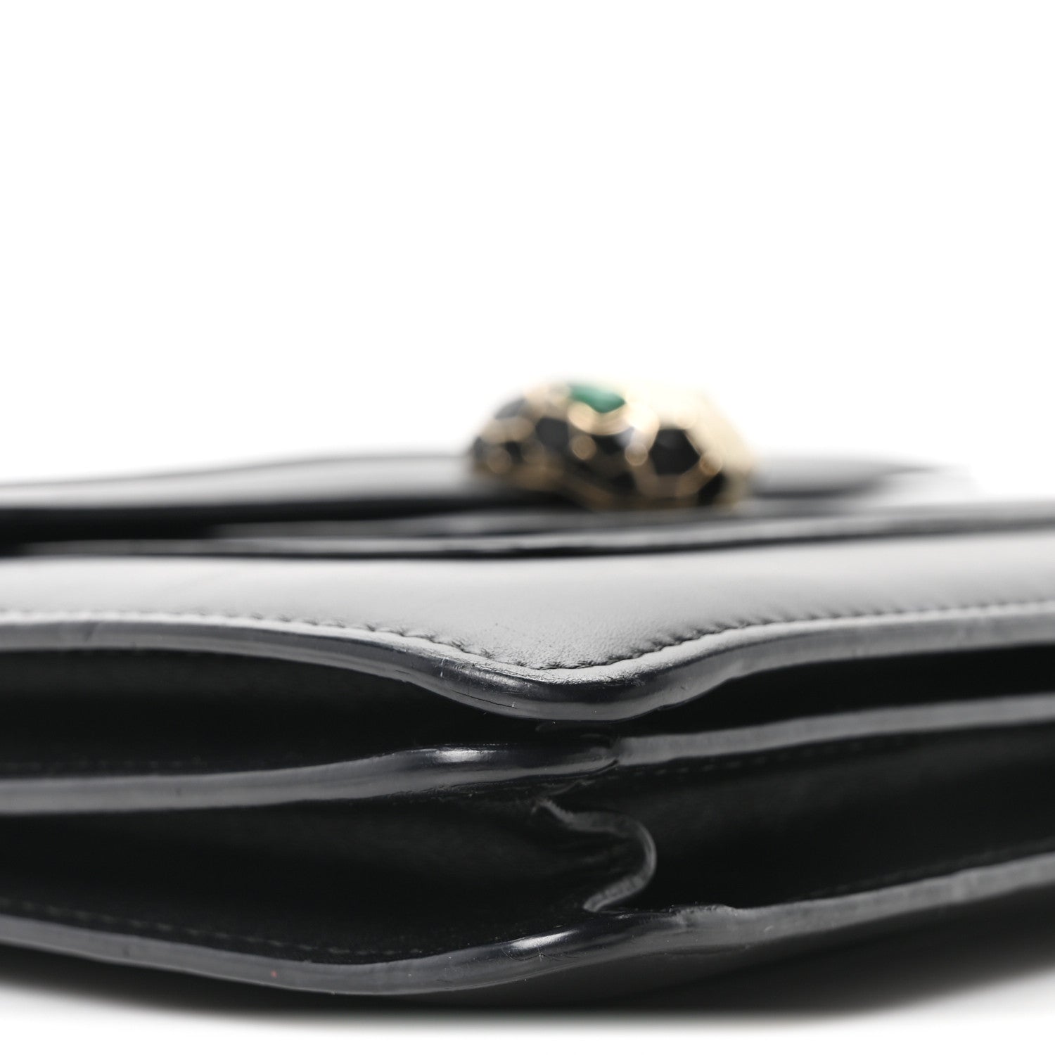 Bulgari Calfskin Serpenti Forever Shoulder Bag Black 10 of 11