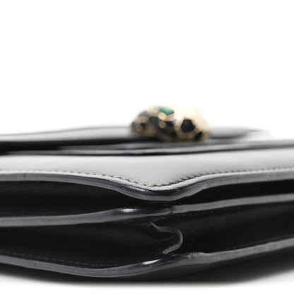 Bulgari Calfskin Serpenti Forever Shoulder Bag Black 10 of 11