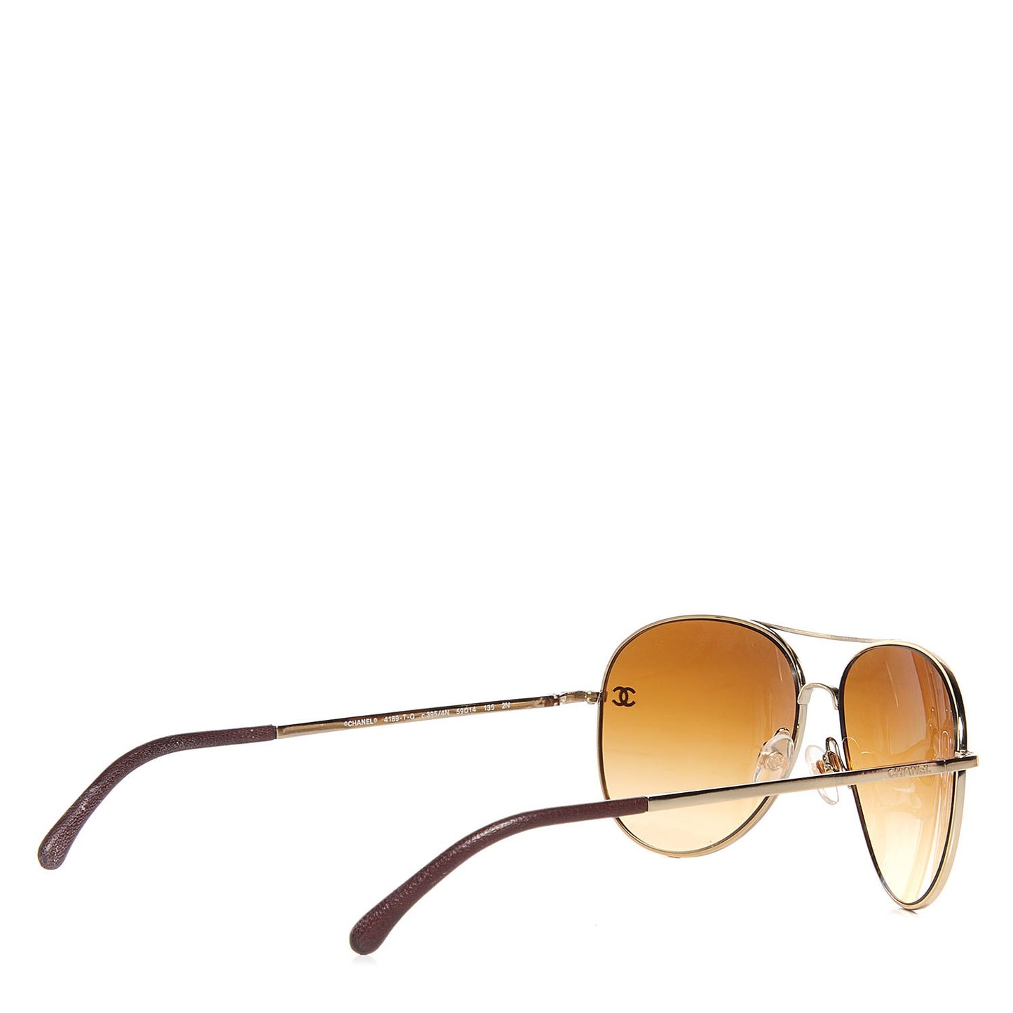 Lambskin CC Aviator Sunglasses 4189-T-Q Gold