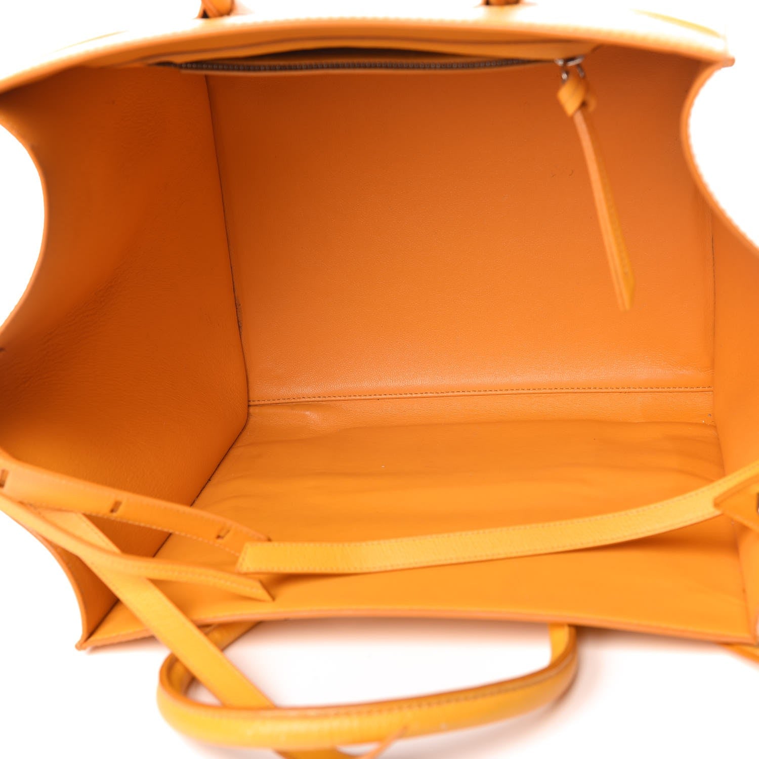 Celine Grained Calfskin Medium Phantom Luggage Saffron 5 of 19