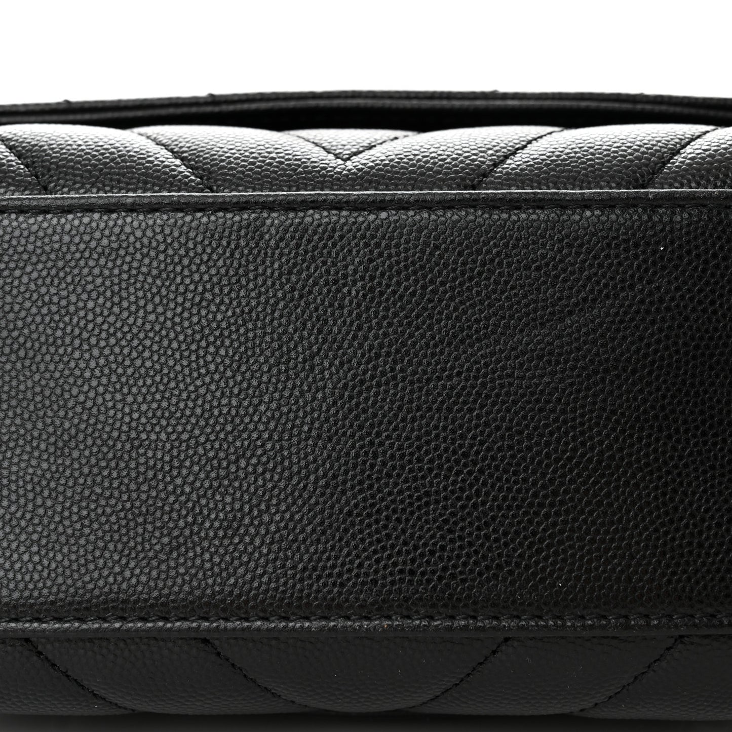 Caviar Chevron Quilted Extra Mini Coco Handle Flap So Black