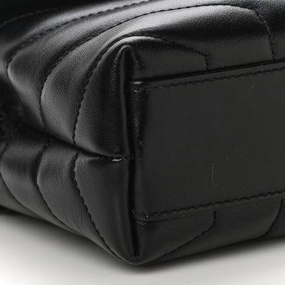 Saint Laurent Calfskin Y Quilted Monogram Toy Loulou Crossbody Bag Black 11 of 13