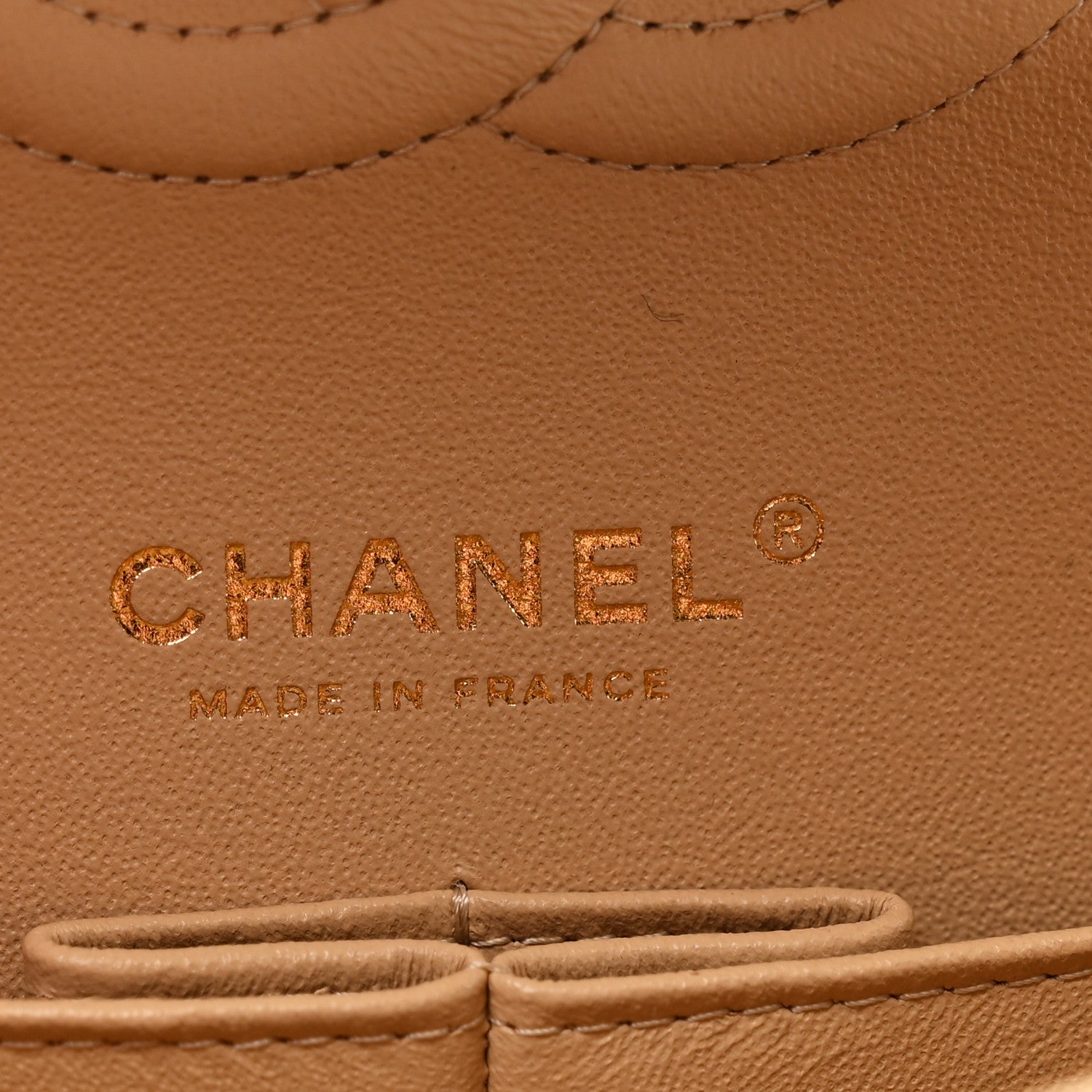 Chanel Caviar Quilted Medium Double Flap Beige 6 of 10