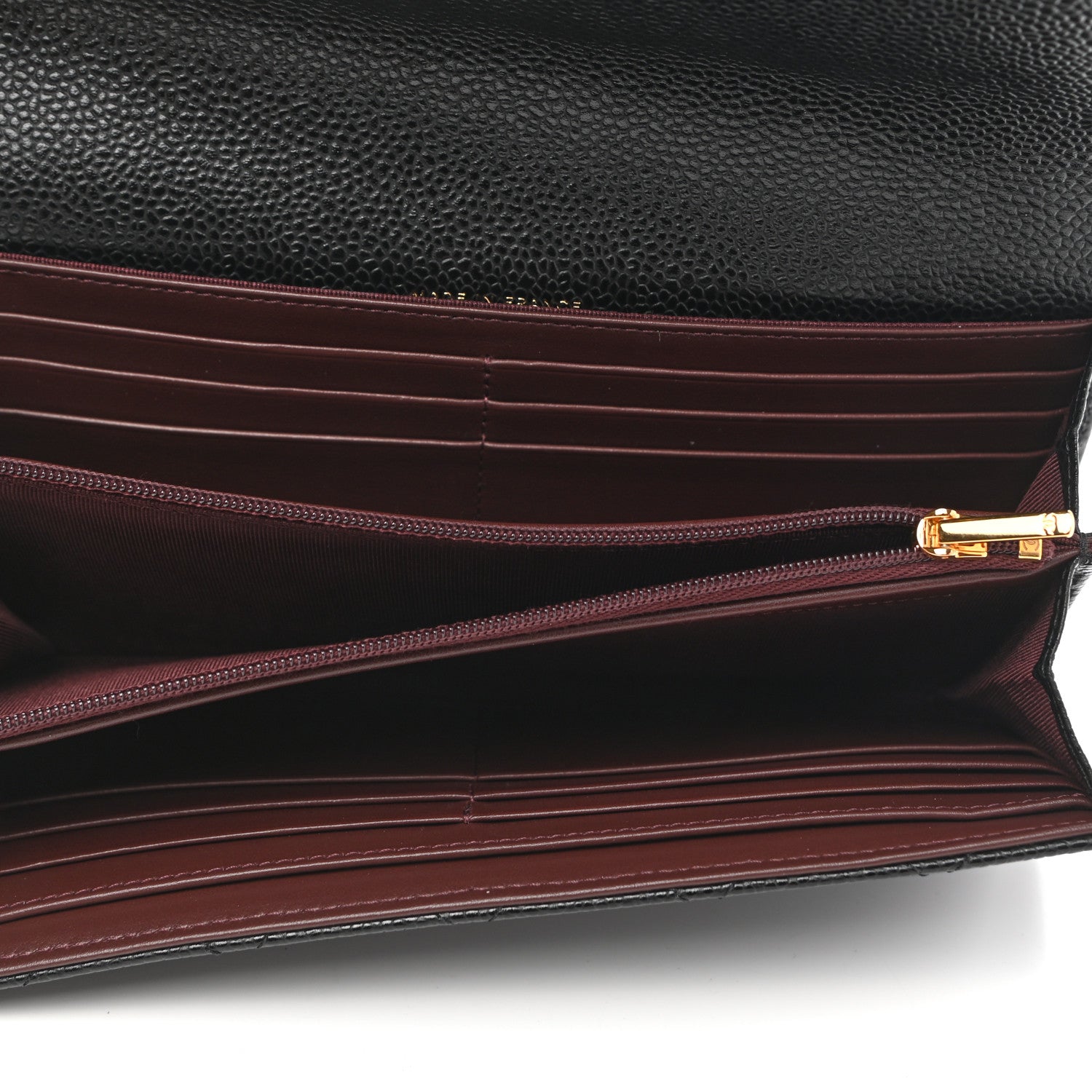 Chanel Caviar Quilted Large Gusset Flap Wallet Black 5 of 9