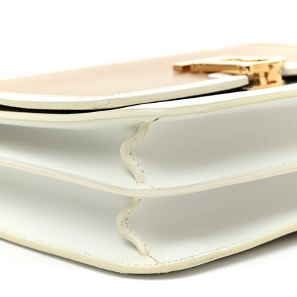Burberry Calfskin Small TB Envelope Clutch Bag Chalk White Camel 9 of 13