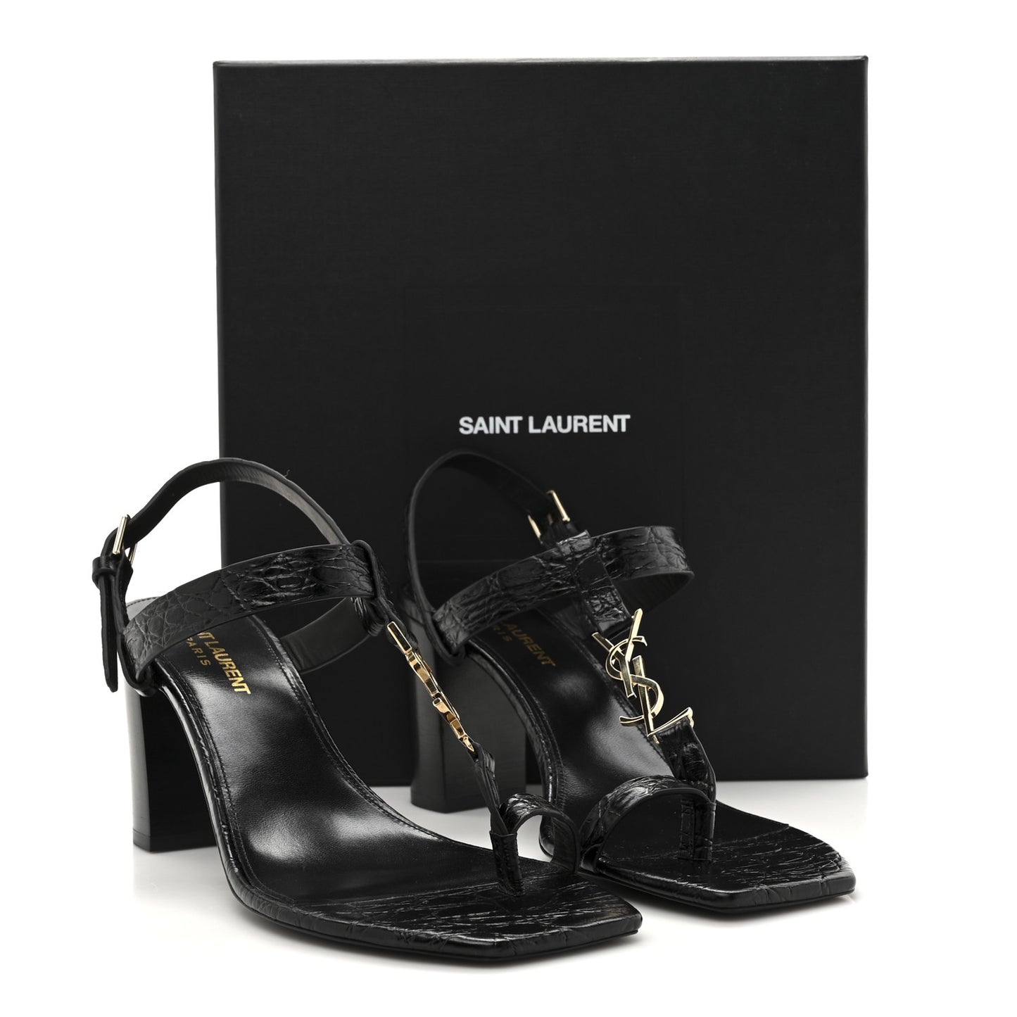 Calfskin Cassandra 75 Sandals 39.5 Black