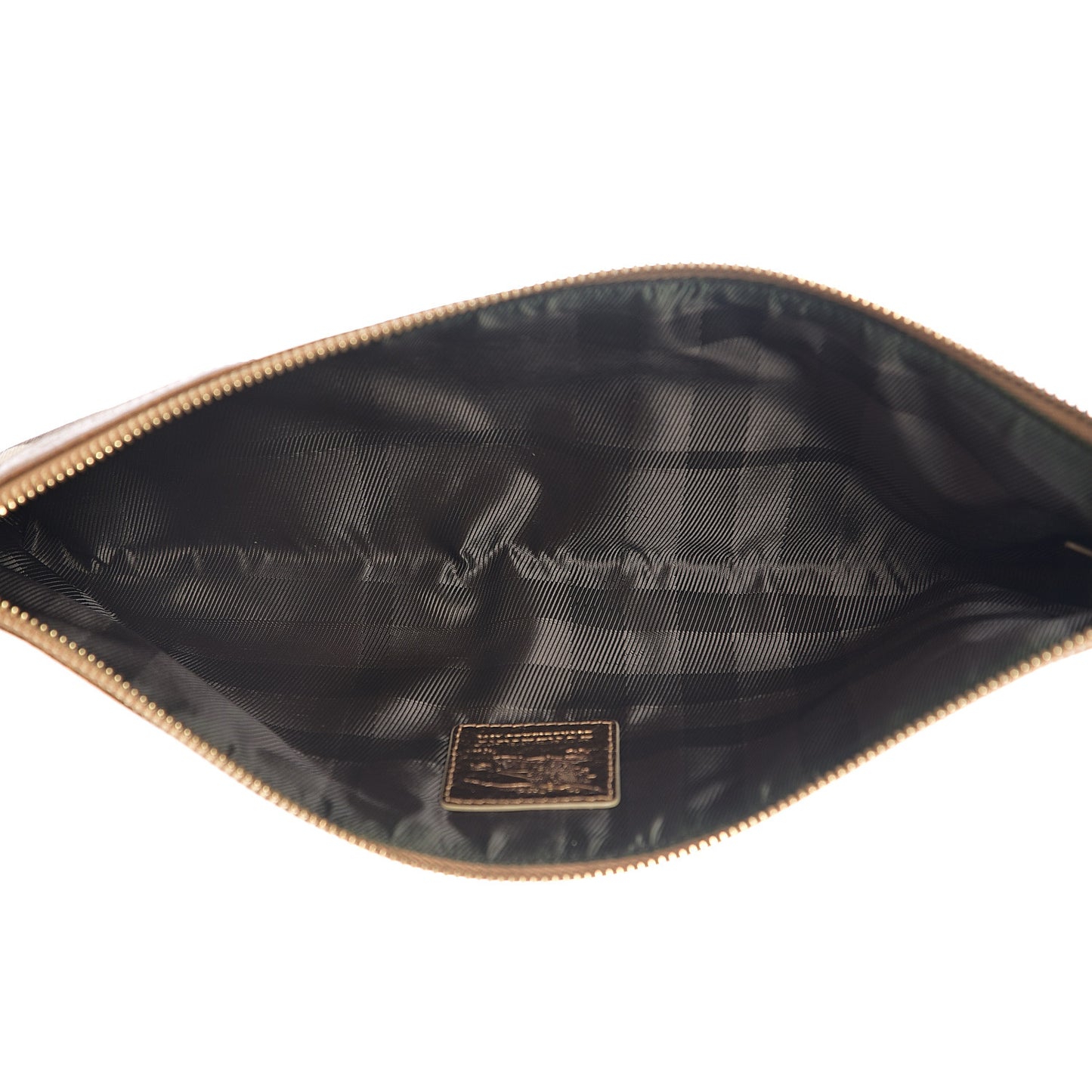Shimmer Check Zip Pouch Gold