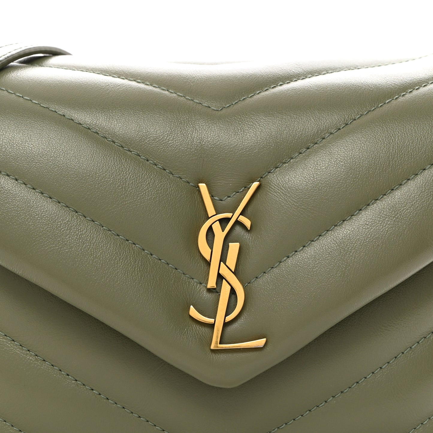 Calfskin Y Quilted Monogram Toy Loulou Crossbody Bag Light Sage