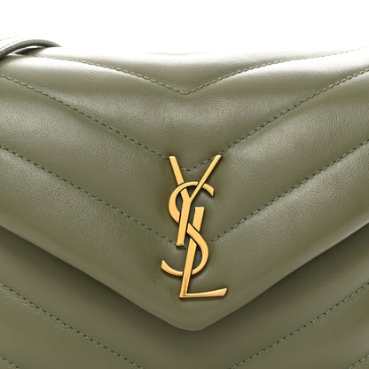 Saint Laurent Calfskin Y Quilted Monogram Toy Loulou Crossbody Bag Light Sage 9 of 11