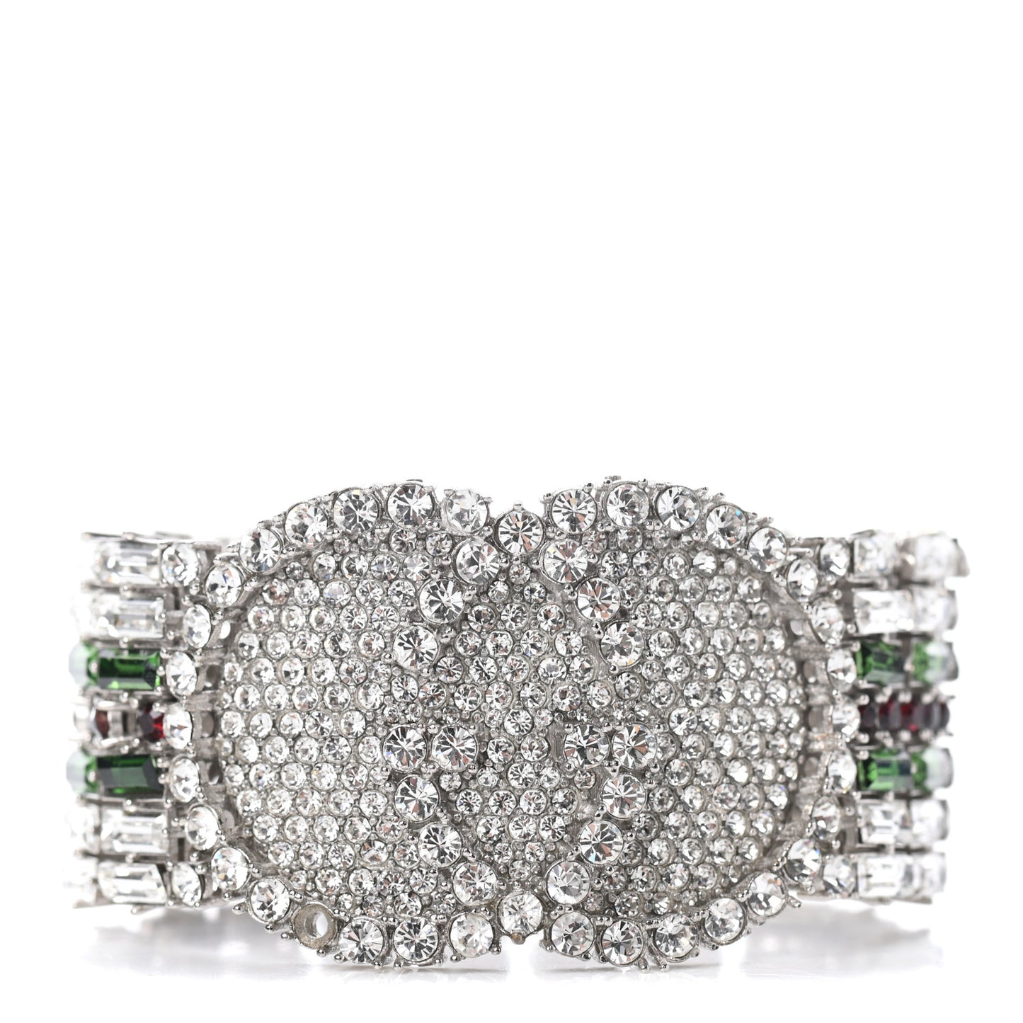 Crystals Double G Web Tennis Bracelet S Multicolor